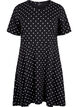 Robe en coton à manches courtes et à pois, Black w. White Dot, Packshot image number 0