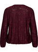 Blouse transparente avec texture florale et manches longues, Bordeaux, Packshot image number 1