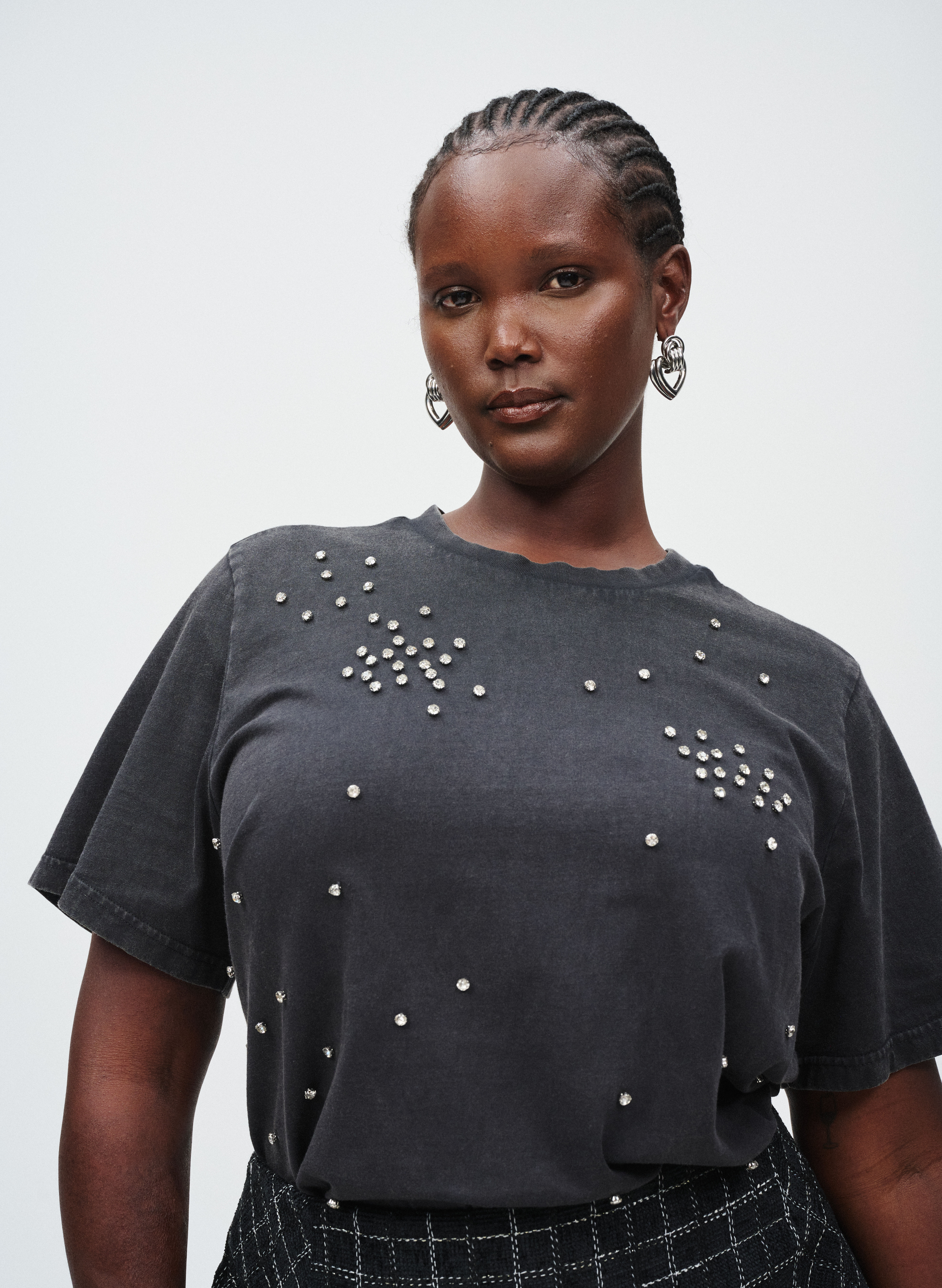 Zizzi Look avec strass, , Model