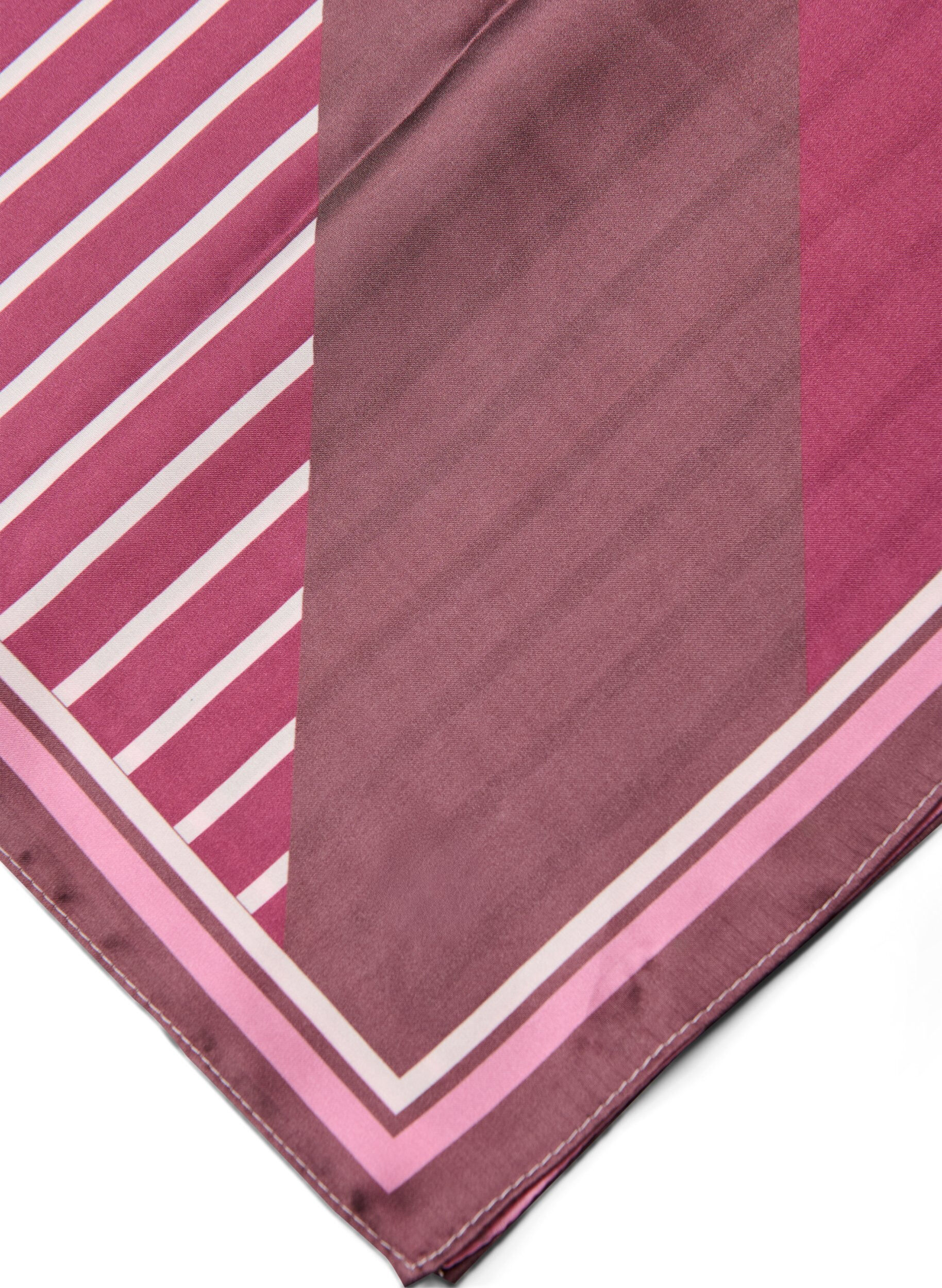 Zizzi Foulard carr&eacute; &agrave; l&rsquo;aspect satin avec un motif, Bordeaux, Packshot image number 2