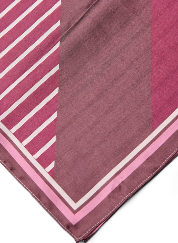 Foulard carr&eacute; &agrave; l&rsquo;aspect satin avec un motif, Bordeaux, Packshot image number 2