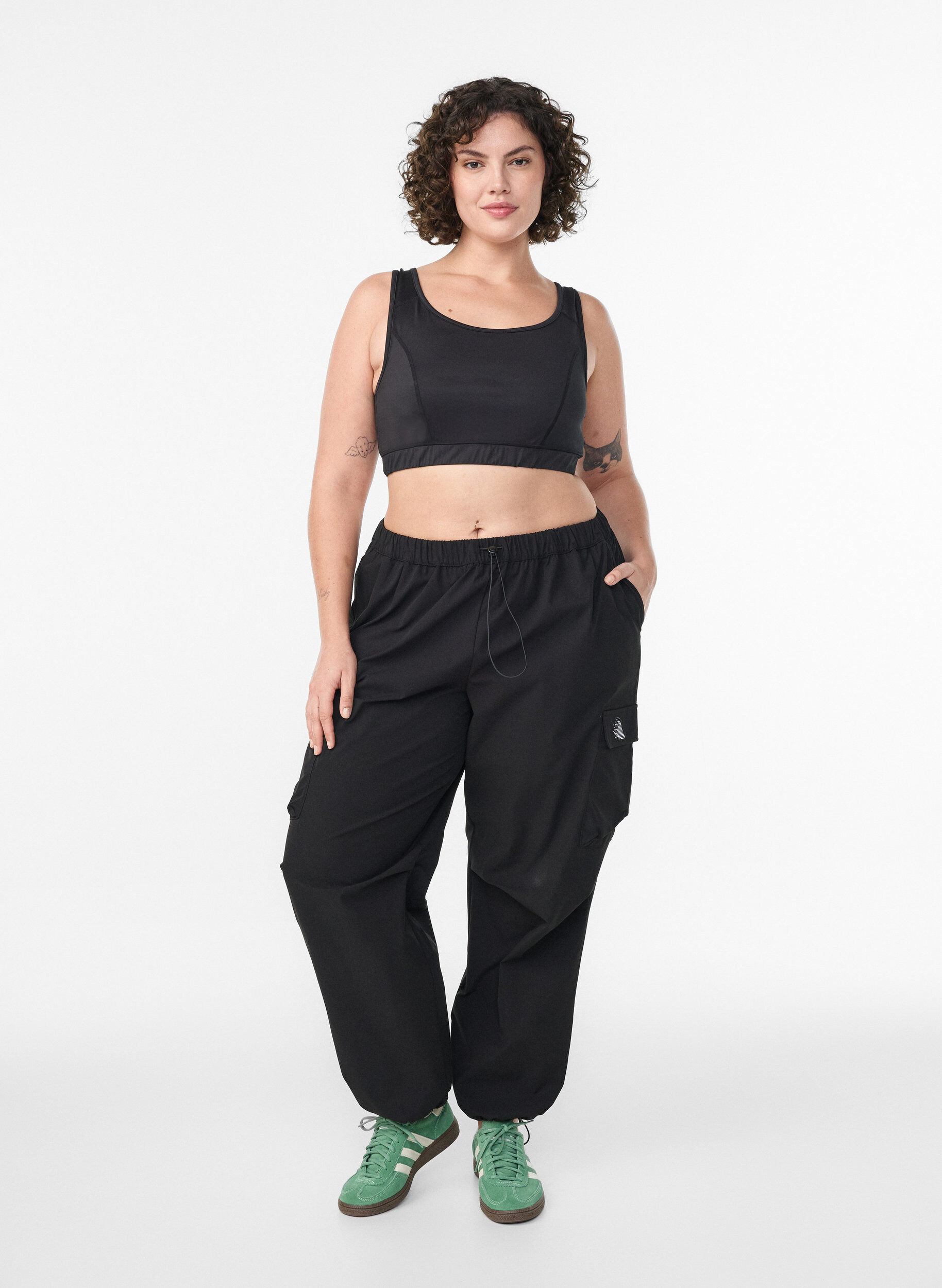 Zizzi Brassi&egrave;re de sport avec dos nageur, Noir, Model image number 1