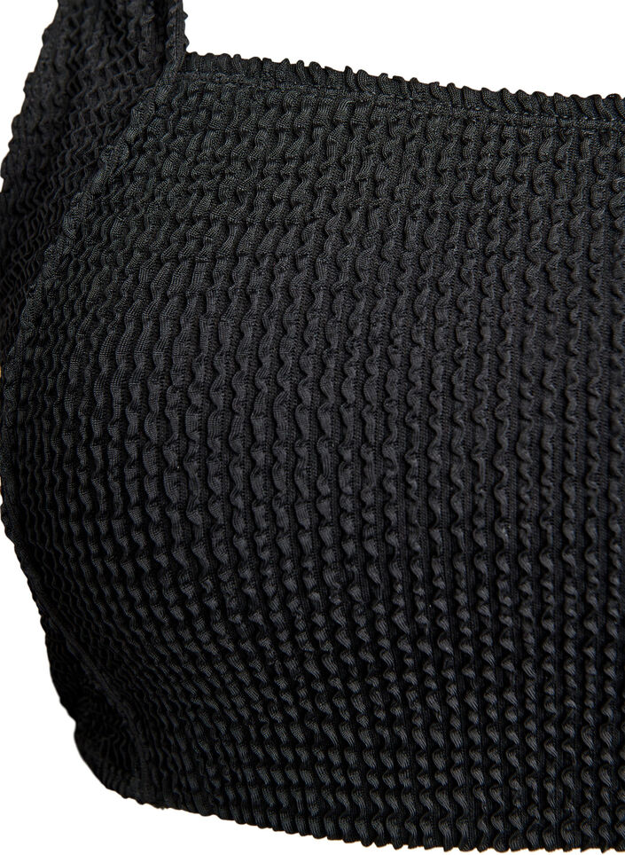 Haut de bikini en crêpe avec bretelles réglables, Noir, Packshot image number 2