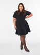 Robe courte &eacute;vas&eacute;e en jersey, 0199, Model image number 1