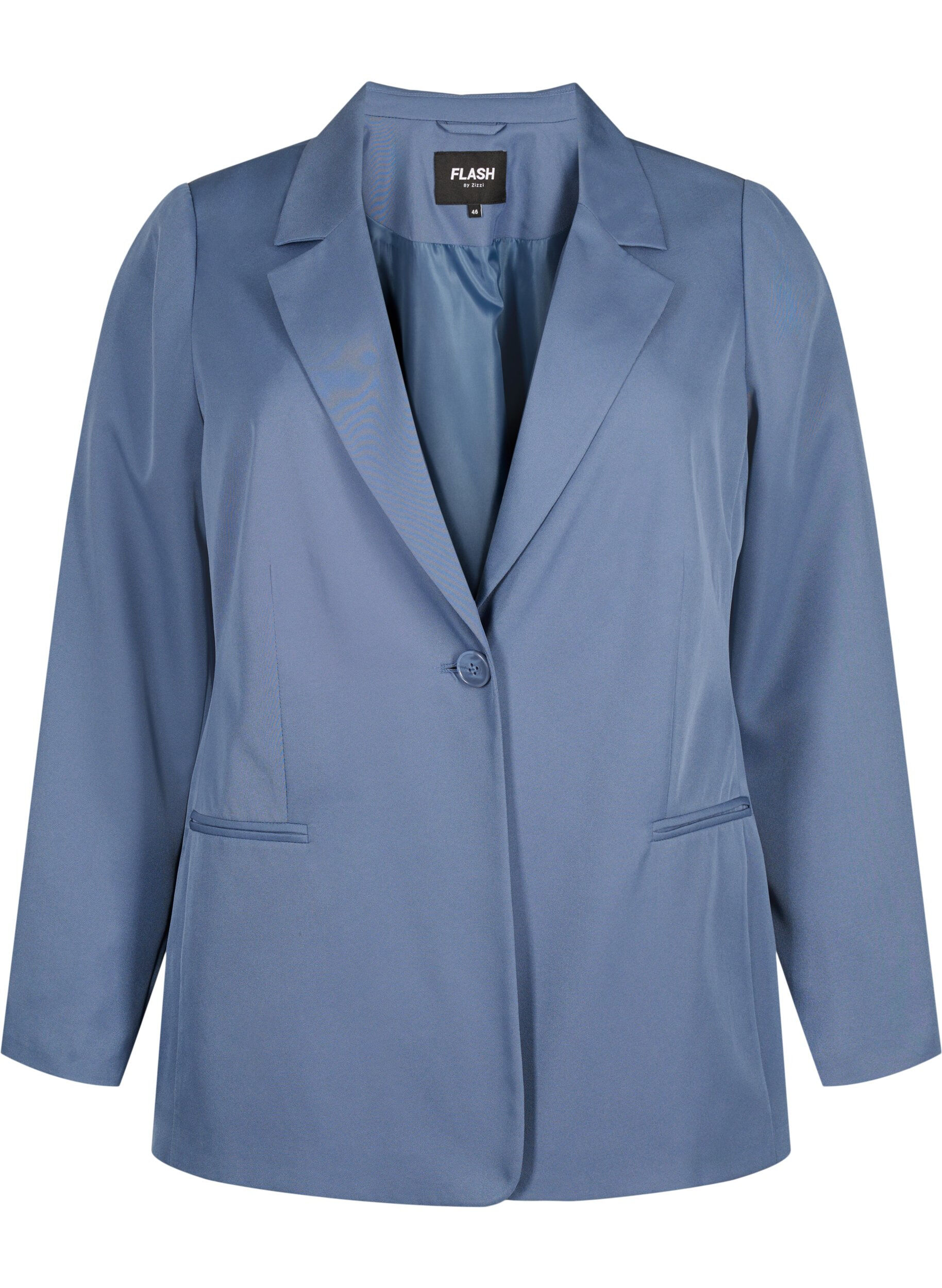 Zizzi FLASH - Blazer simple avec bouton, Bleu, Packshot image number 0