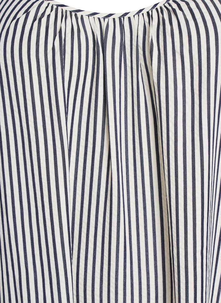 Robe d'&eacute;t&eacute; &agrave; rayures et &agrave; forme en A, Noir, Packshot image number 2