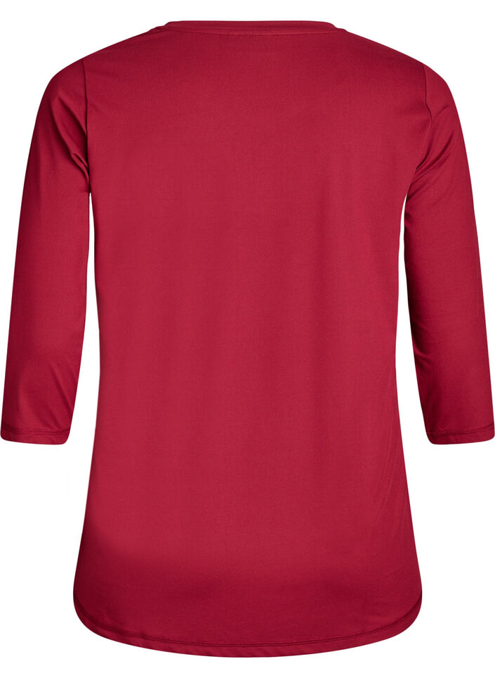 Haut de sport &agrave; manches 3/4, Rouge, Packshot image number 1