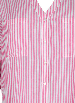 Tunique rayée avec coupe en V et boutons, Beetroot Stripe, Packshot image number 2
