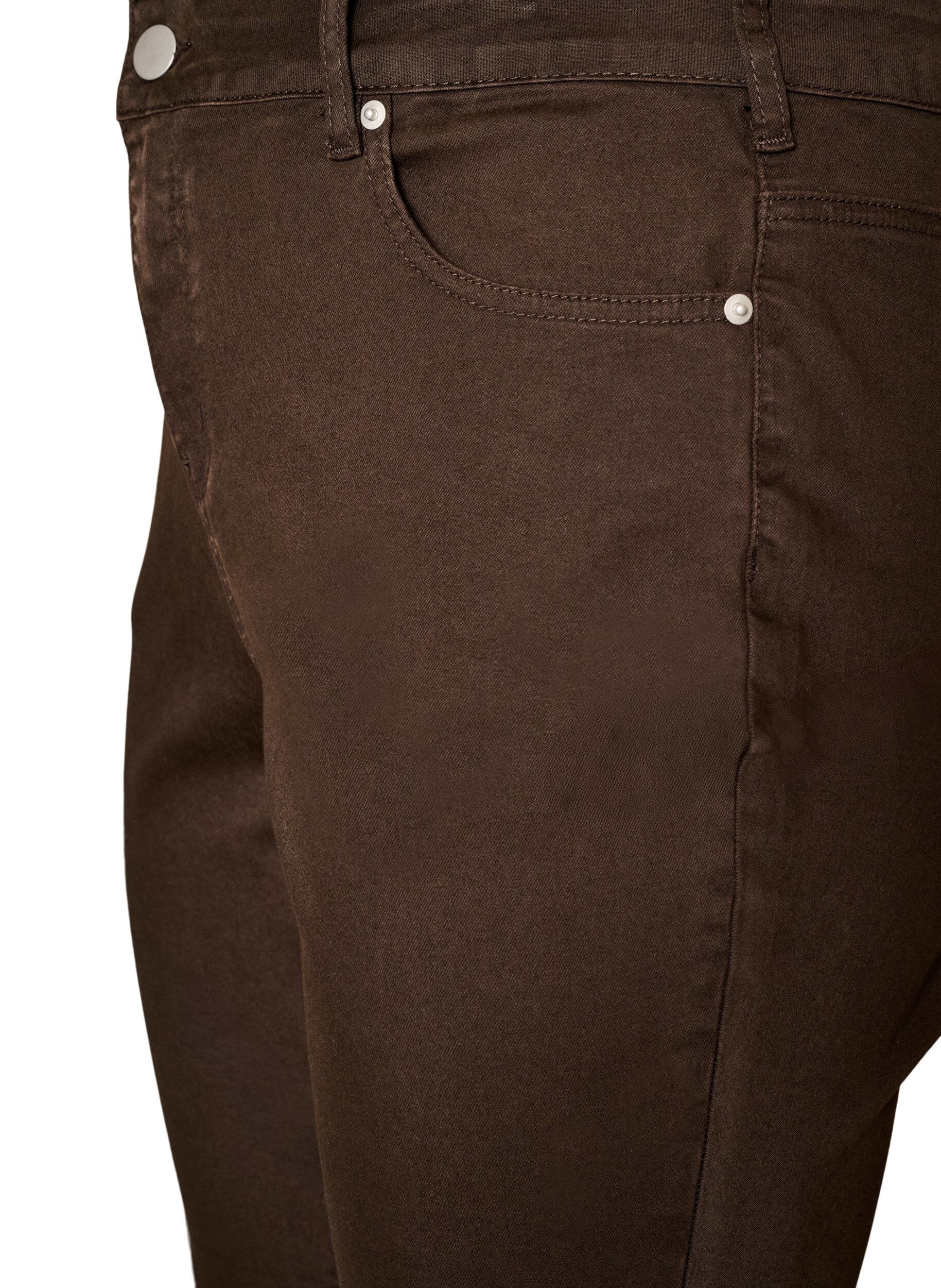 ZizziJean bootcut Ellen en denim color&eacute;, Marron, Packshot image number 2