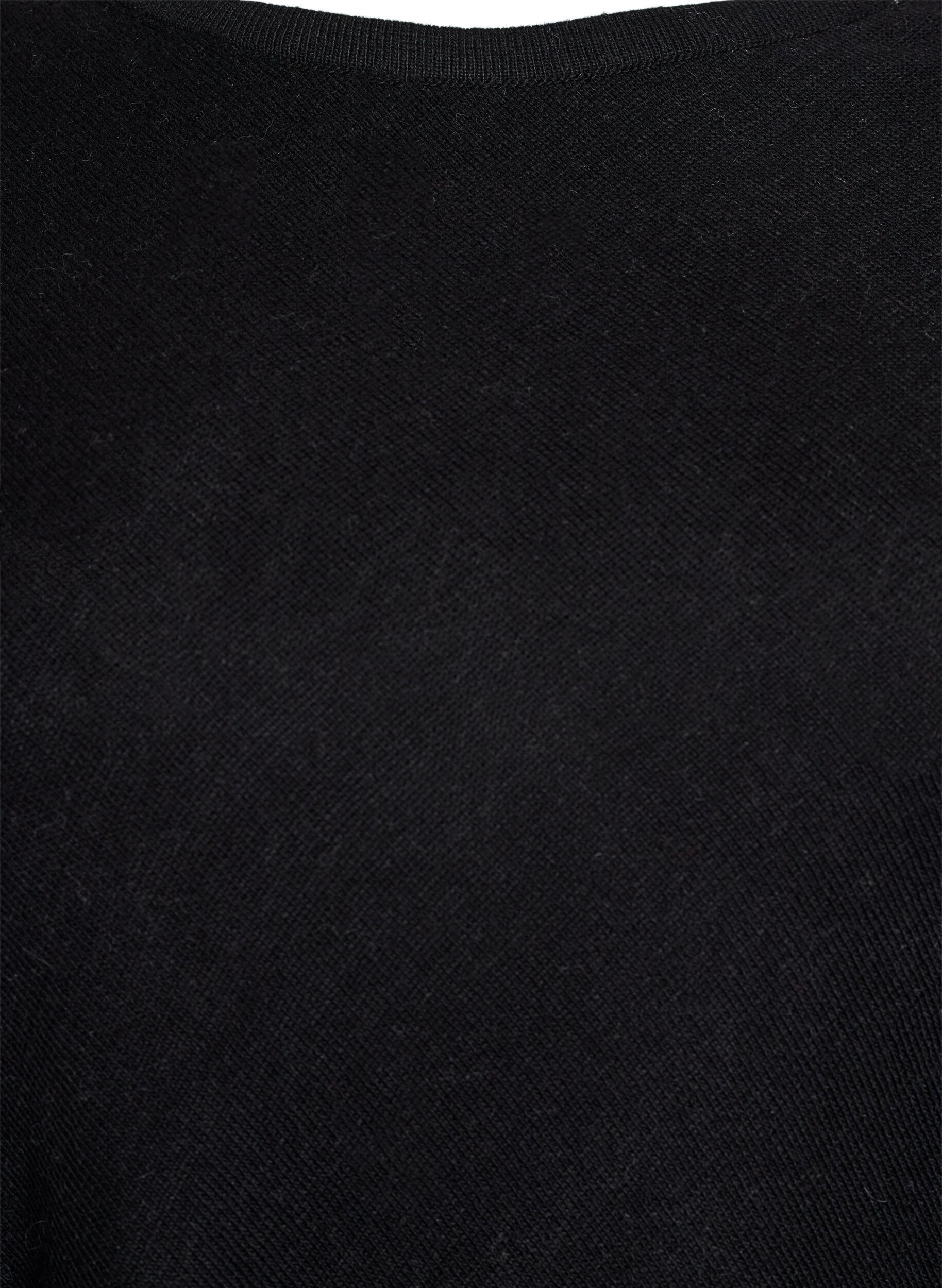 Zizzi Poncho en maille fine, Noir, Packshot image number 2