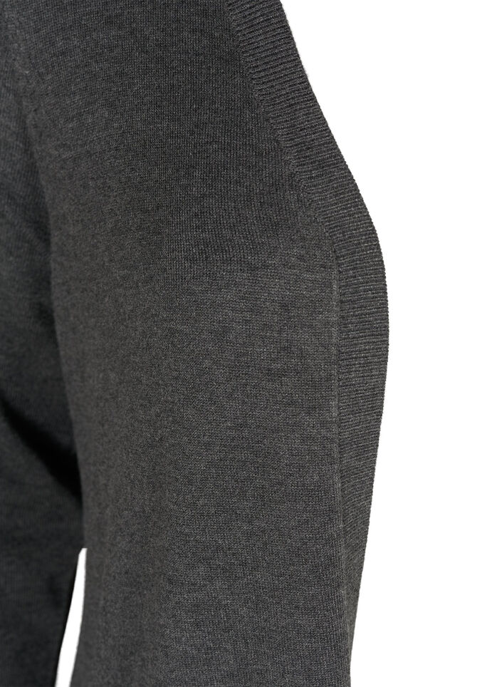 Long cardigan tricoté dans un mélange de viscose, Gris anthracite, Packshot image number 2