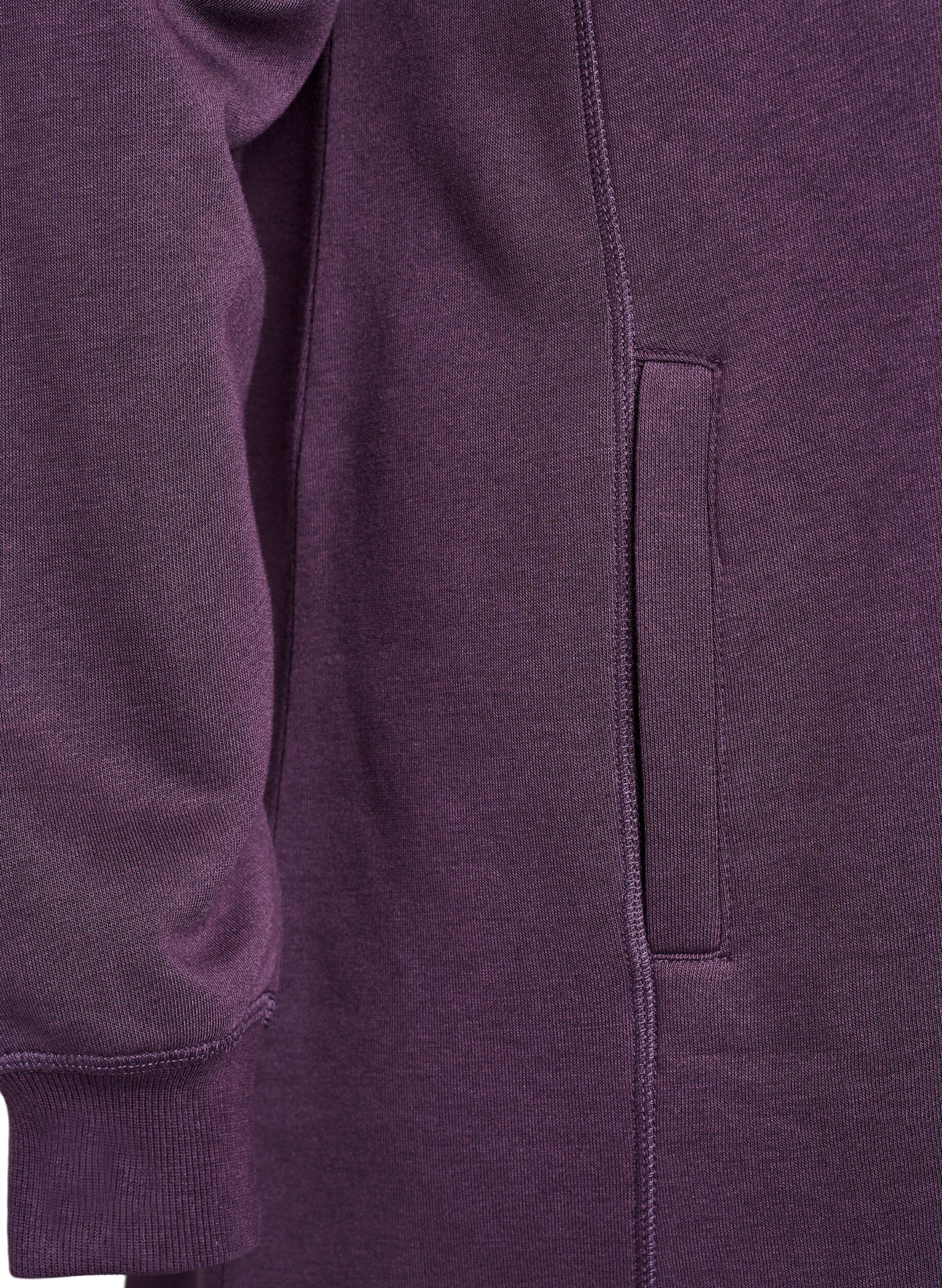 ZizziRobe sweat-shirt courte &agrave; col montant et poches, Violet, Packshot image number 3