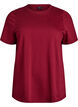 T-shirt basique en coton &agrave; col rond, Bordeaux fonc&eacute;, Packshot image number 0