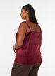 Top en velours avec bordure en dentelle, Bordeaux, Model image number 2