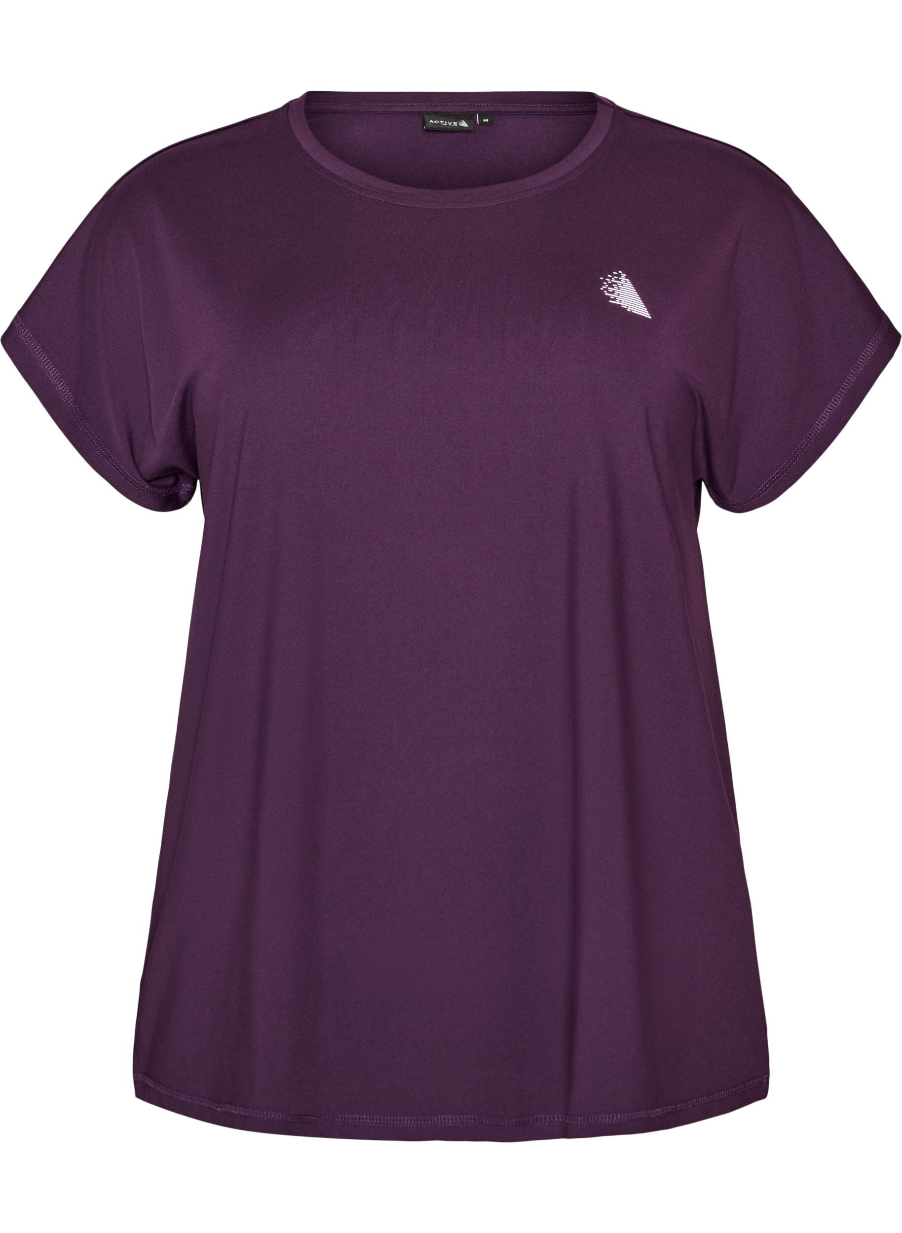 ZizziT-shirt de sport couleur unie, Violet, Packshot image number 0
