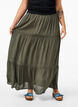 Jupe longue &agrave; taille &eacute;lastiqu&eacute;e, Vert, Model image number 2