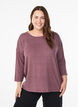 Blouse en jersey avec manches 3/4, Bordeaux, Model image number 0