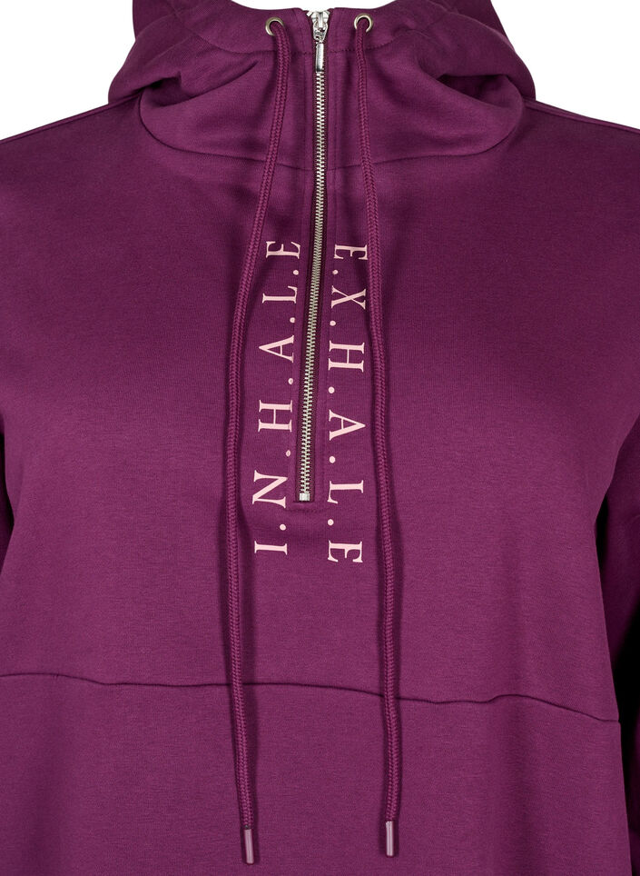 Robe pull de style sportif avec capuche, Pickled Beet/SilverP, Packshot image number 2