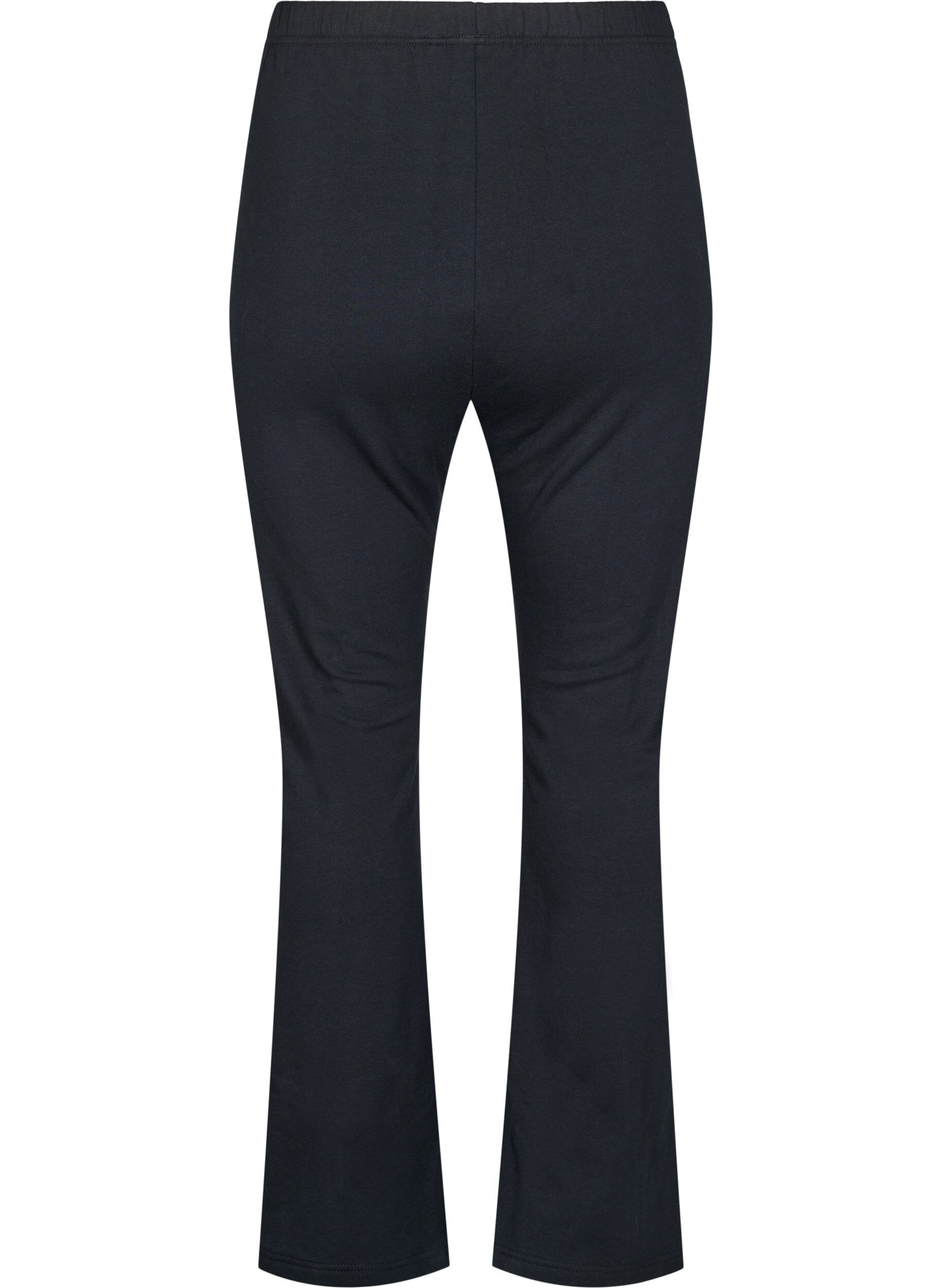 Zizzi Pantalon &eacute;vas&eacute; en jersey, Noir, Packshot image number 1