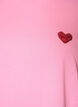 T-shirt avec un c&oelig;ur en sequins et imprim&eacute; color&eacute; au dos, Rose, Packshot image number 2