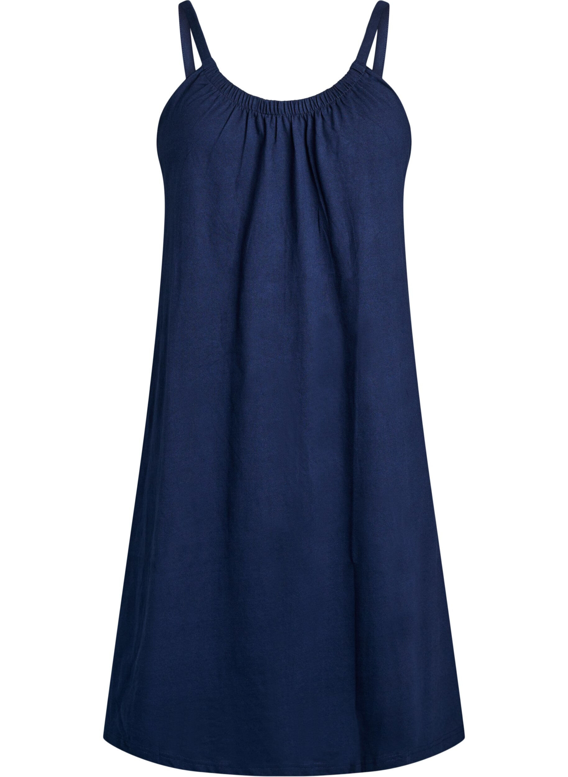 Robe &agrave; bretelles midi en coton bio