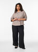 Pantalon ample en lin et viscose, Noir, Model image number 0