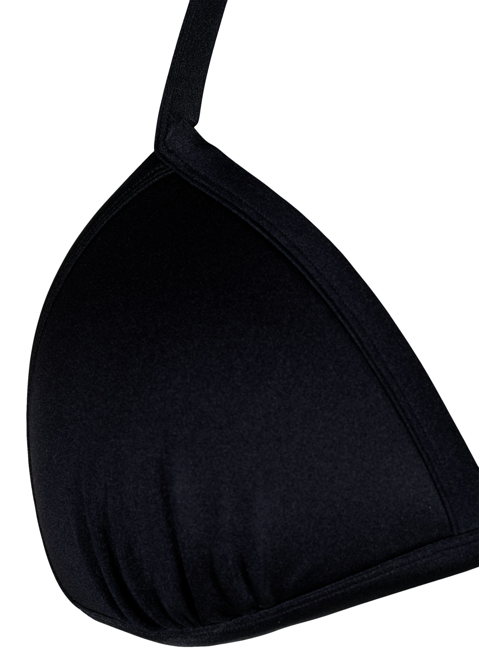 Zizzi Haut de bikini triangle uni, Noir, Packshot image number 2