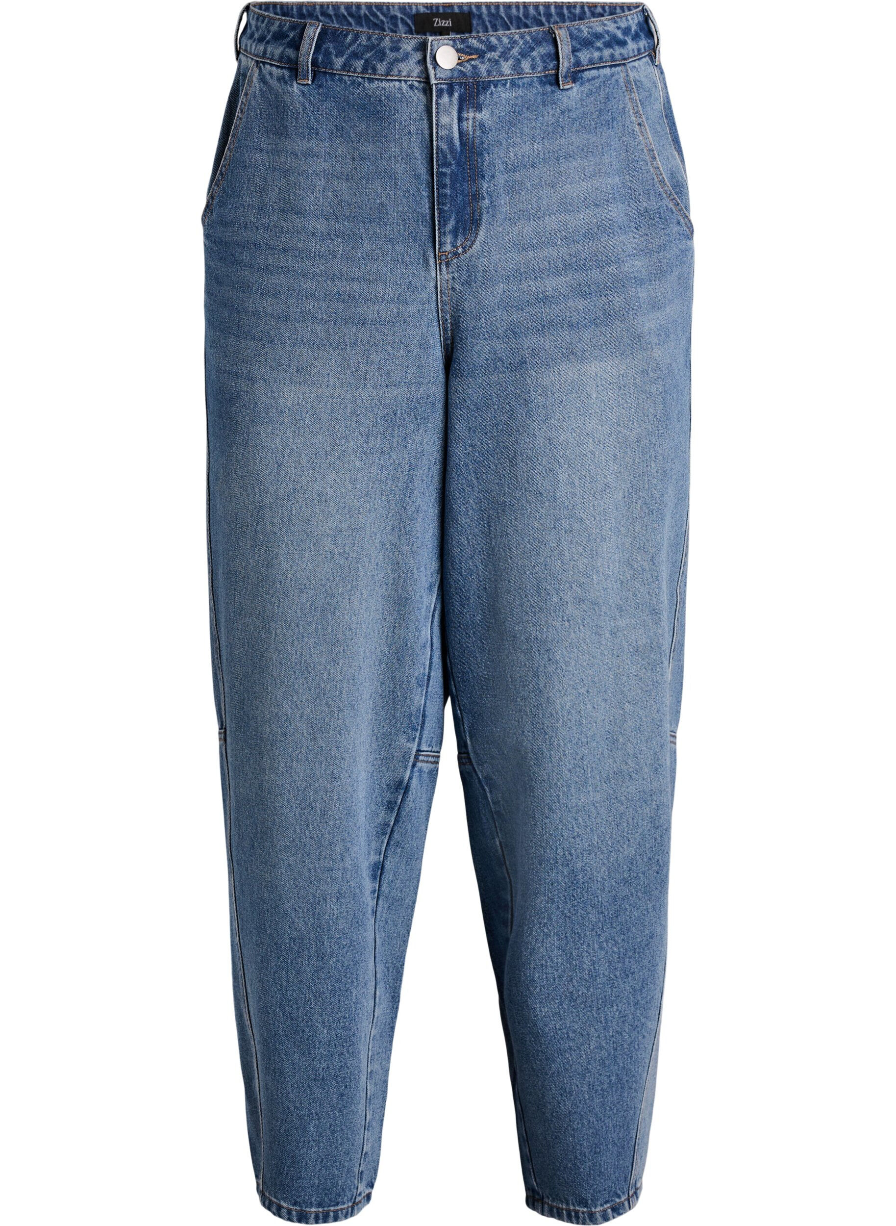 Jean barrel taille haute