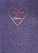 Chemise de nuit &agrave; manches courtes avec imprim&eacute; de texte, Violet, Packshot image number 2
