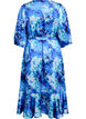 Robe portefeuille à imprimé floral et manches 3/4, Bleu, Packshot image number 1