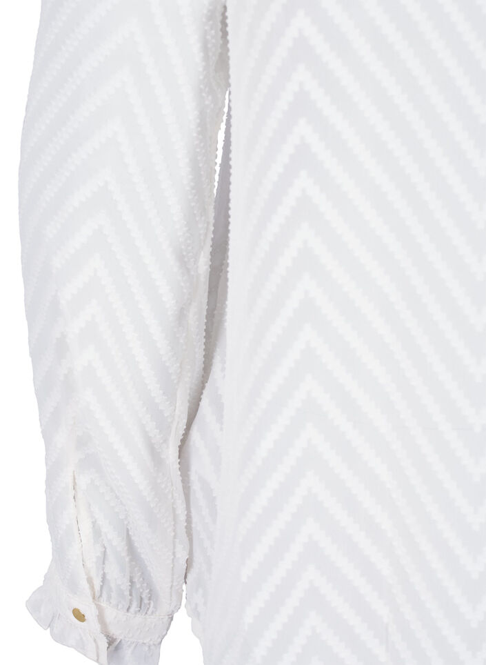 Chemisier à volants et texture à motifs, Snow White, Packshot image number 3