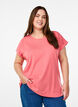 T-shirt &agrave; manches courtes en m&eacute;lange de coton, Rose, Model image number 0