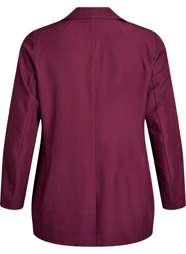 Blazer avec poches et fentes, Bordeaux fonc&eacute;, Packshot image number 1