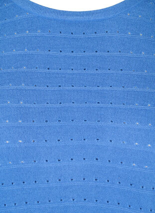 Pull en tricot avec col rond, Ultramarine, Packshot image number 2