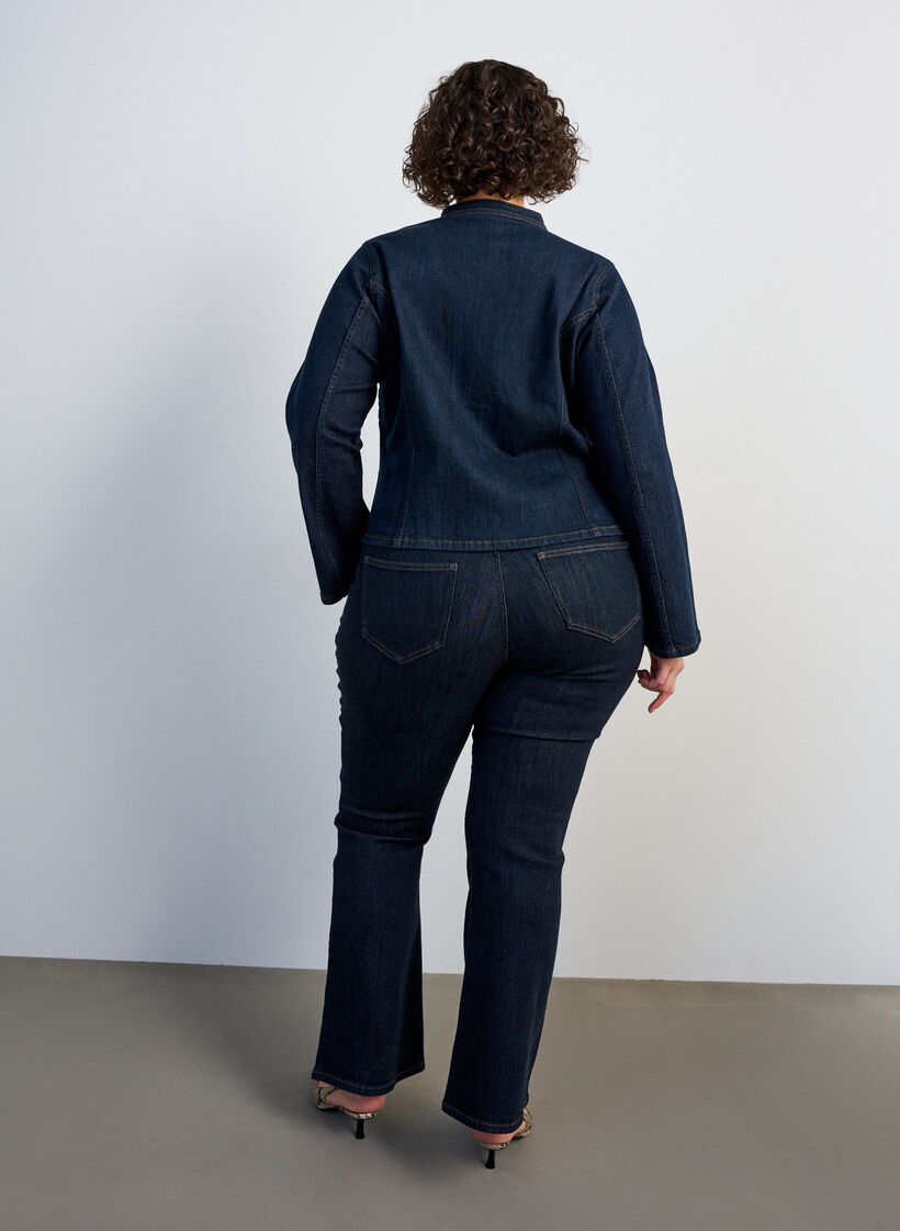 Jean bootcut taille haute Ellen, Bleu, Model image number 1