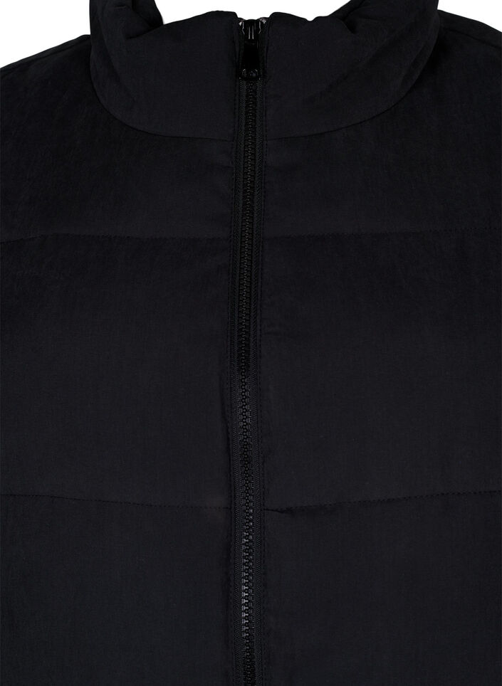 Veste longue avec col montant et poches, Black, Packshot image number 2