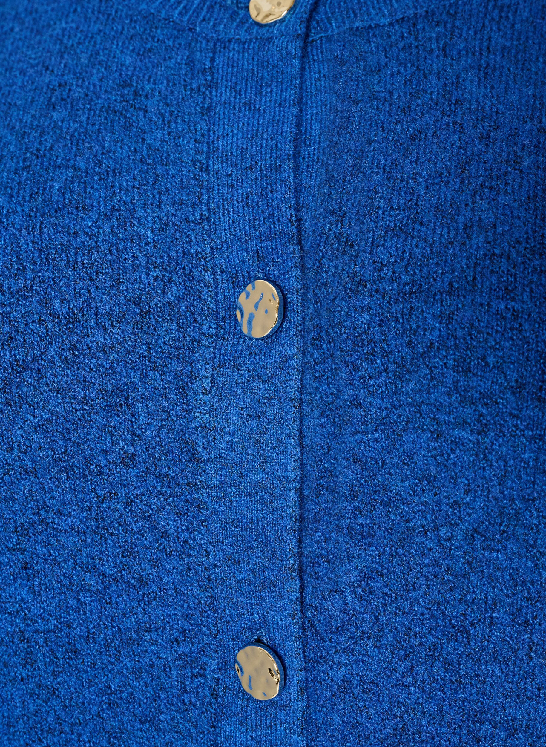 ZizziCardigan en maille douce avec boutons dor&eacute;s, Turquoise, Packshot image number 2