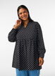 Tunique &agrave; pois avec ligne empire et coupe &eacute;vas&eacute;e, Noir, Model image number 0