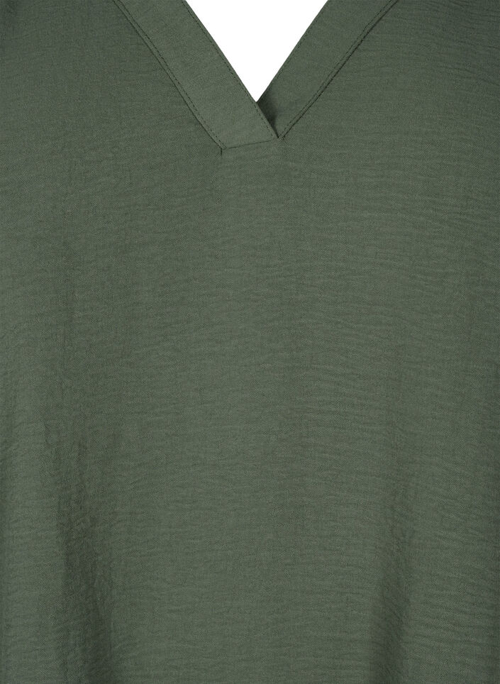 Haut sans manches effet froiss&eacute;, Vert, Packshot image number 2