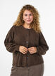 Cardigan en tricot c&ocirc;tel&eacute; avec boutons, Marron, Model image number 0