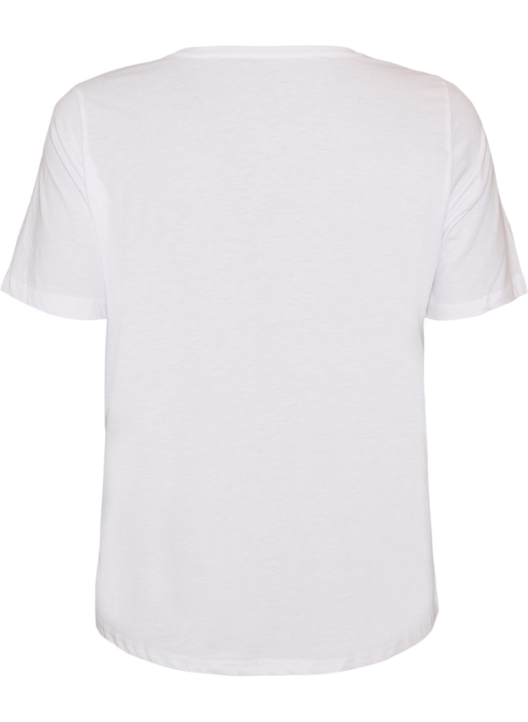ZizziT-shirt imprim&eacute;, Blanc, Packshot image number 1