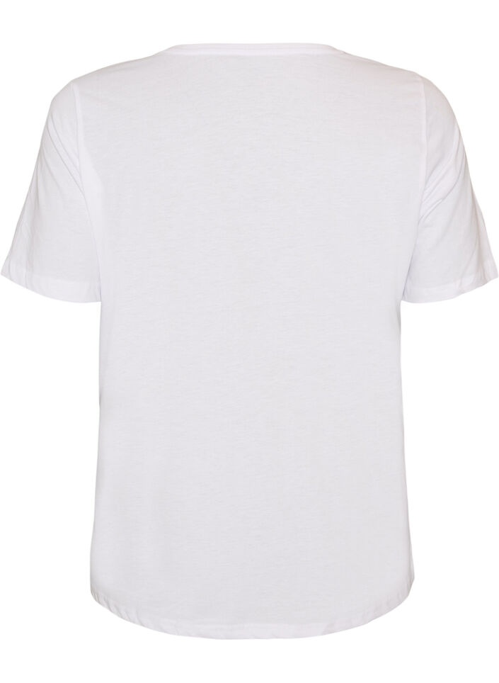 T-shirt imprim&eacute;, Blanc, Packshot image number 1