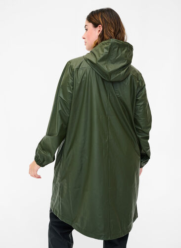Veste de pluie avec capuche et fermeture boutonnée, Forest Night, Model image number 1