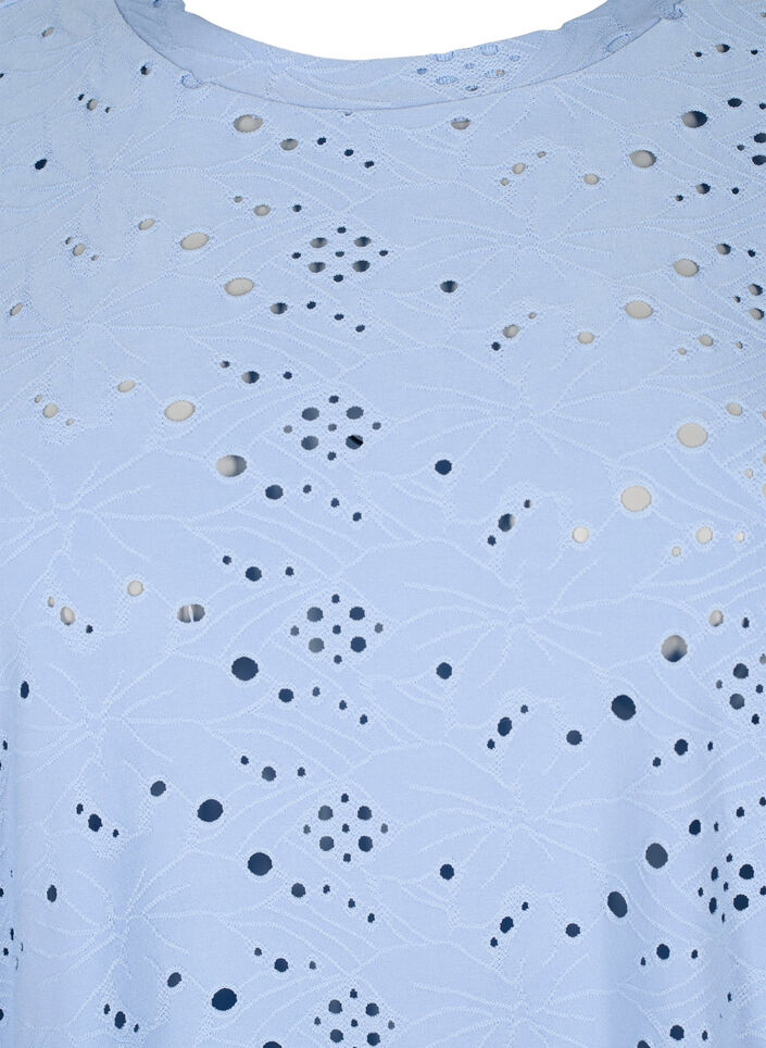 Chemisier à manches longues avec motif à trous, Serenity, Packshot image number 2