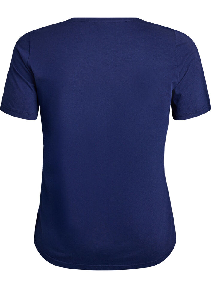 T-shirt imprim&eacute;, Bleu, Packshot image number 1