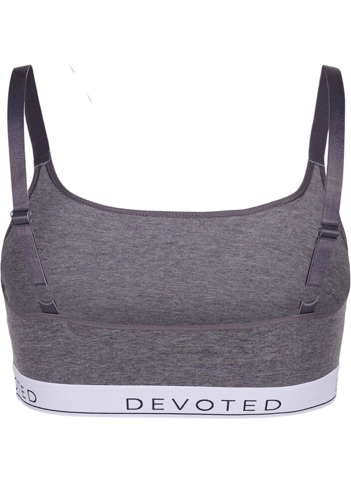 Soutien-gorge doux avec bretelles réglables, Medium Grey Melange, Packshot image number 1