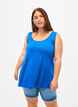 Top avec forme en A et col rond, Victoria blue, Model image number 0