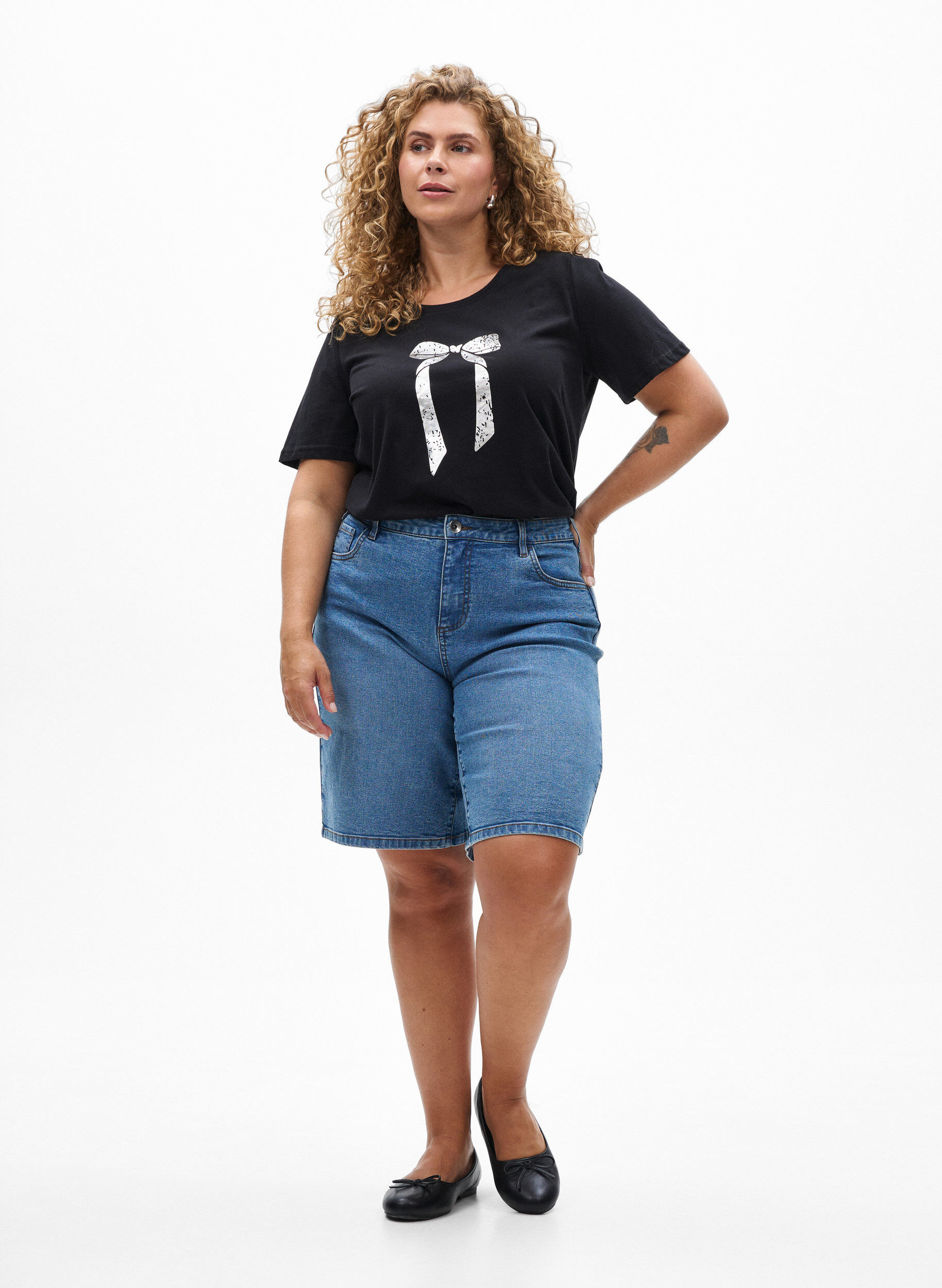 ZizziT-shirt imprim&eacute;, Noir, Model image number 1