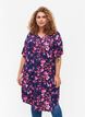 Robe midi en viscose avec imprimé floral, B. Blue Pink Flower, Model image number 0