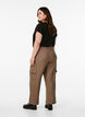 Pantalon cargo taille haute, Beige, Model image number 1